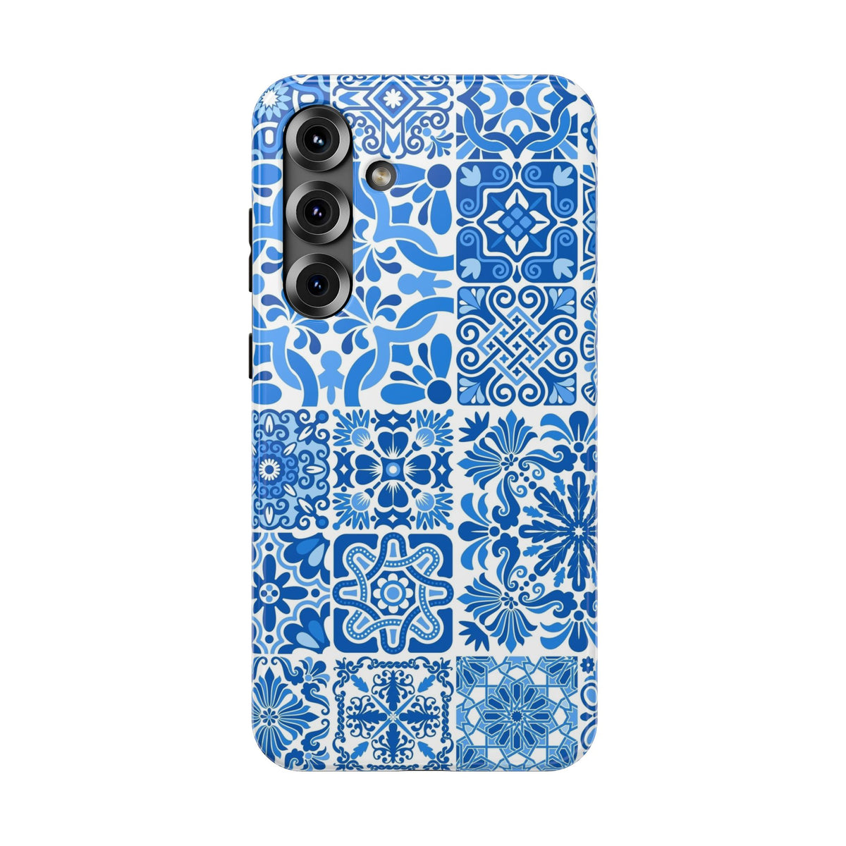 Blue Mediterranean Tile Impact-Resistant Phone Case