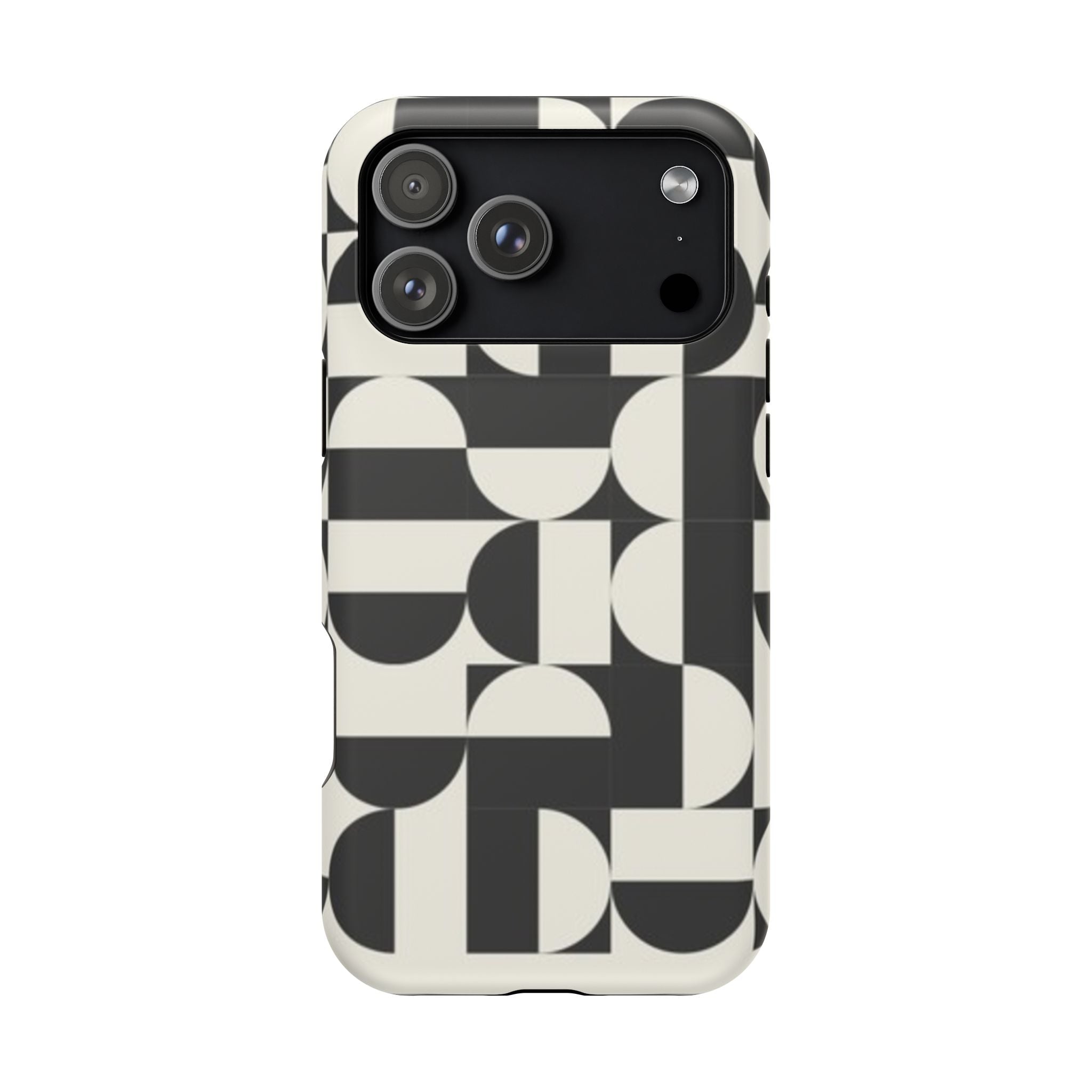 Black and White Design Impact-Resistant Case