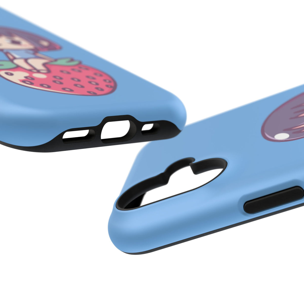 Cute Strawberry Girl Impact-Resistant Phone Case