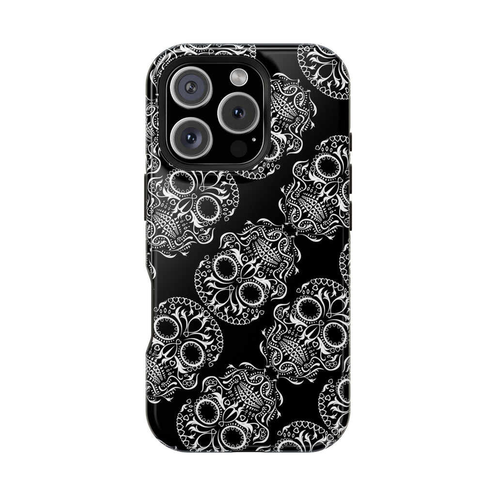 Skull Pattern Black & White Gothic Tough Cases for iPhone