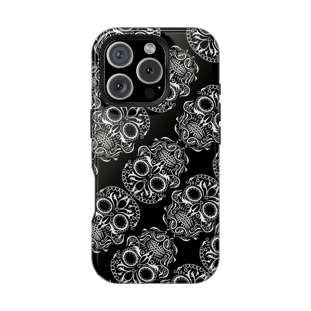 Skull Pattern Black & White Gothic Tough Cases for iPhone