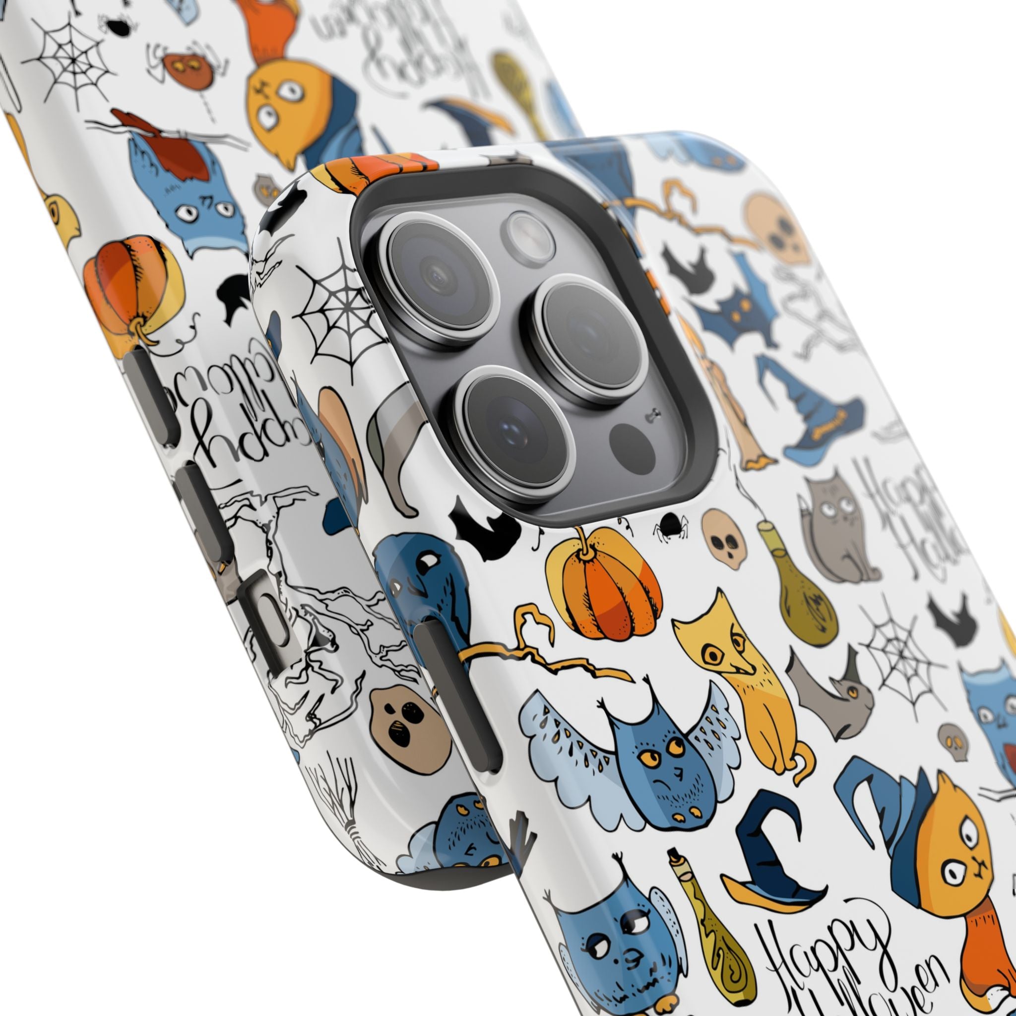 Halloween Cats & Pumpkins Magnetic Impact-Resistant Phone Case