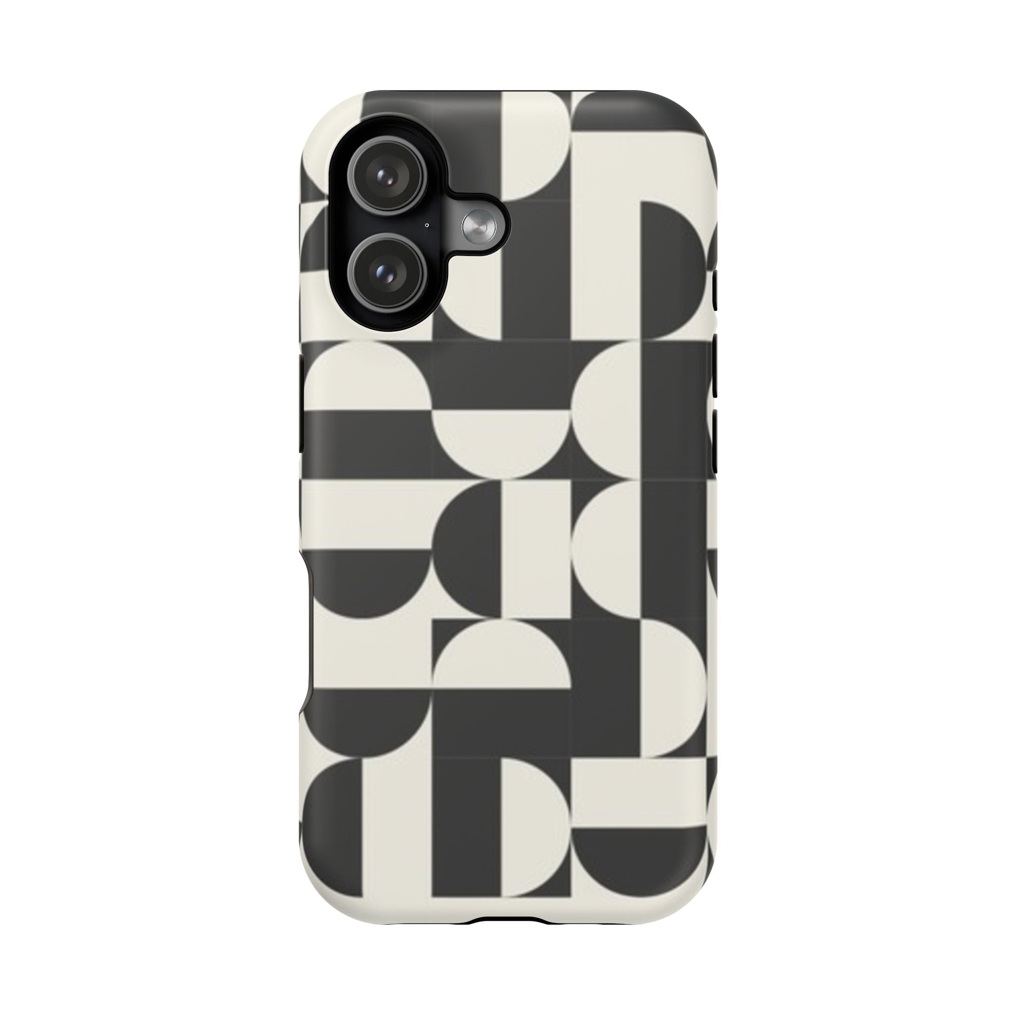 Black and White Design Impact-Resistant Case