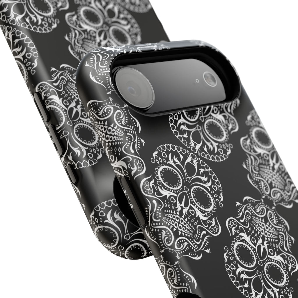 Skull Pattern Black & White Gothic Tough Cases for iPhone