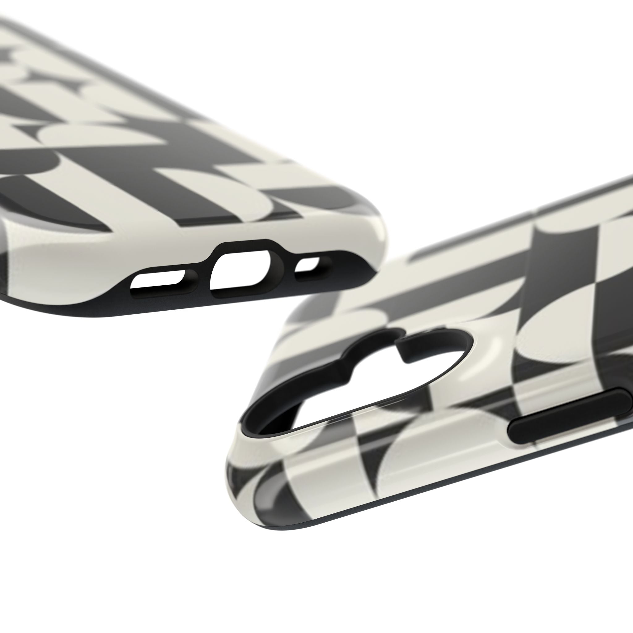 Black and White Design Impact-Resistant Case