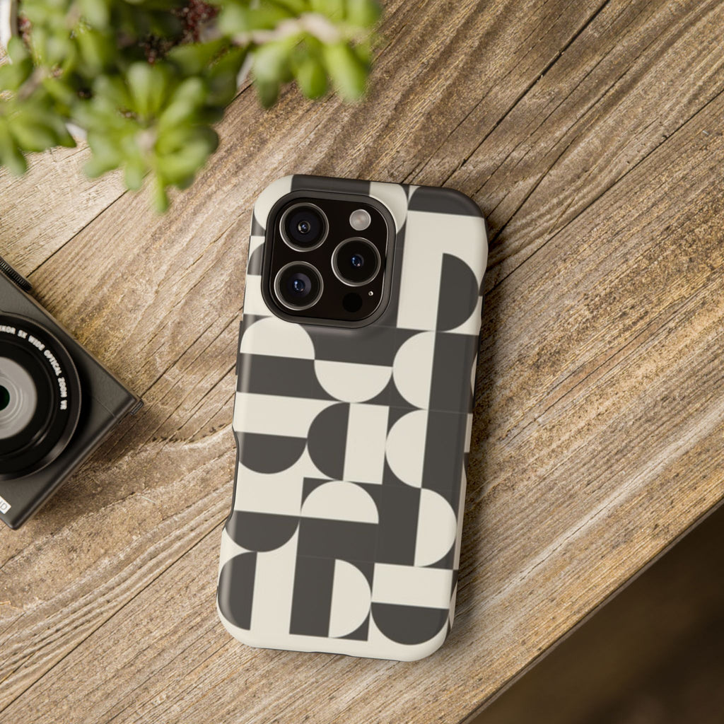 Black and White Design Impact-Resistant Case