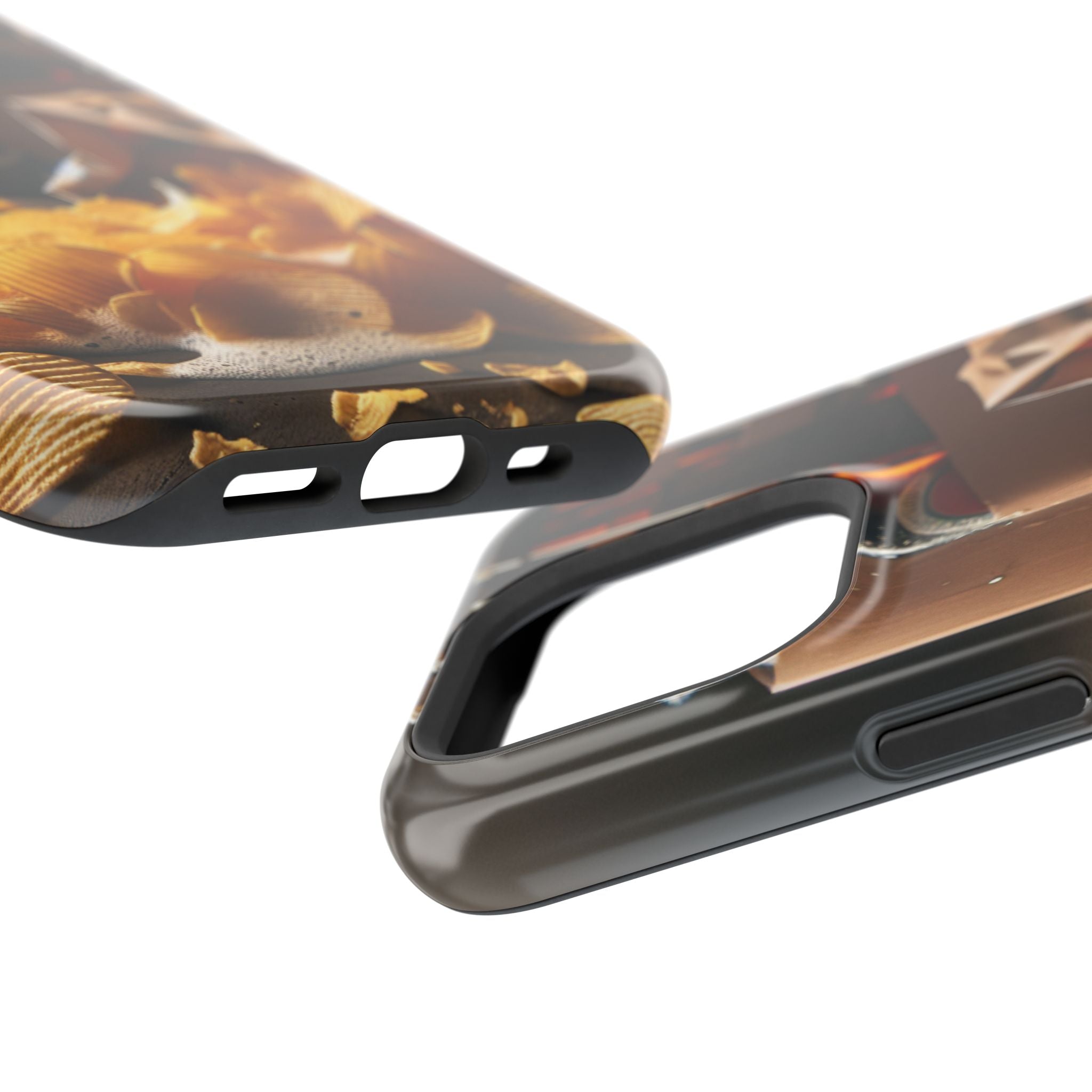 Impact Resistant Phone Case - Beer and Chips Design