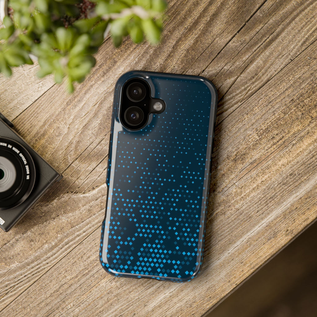 Blue Geometric Impact Resistant Phone Case
