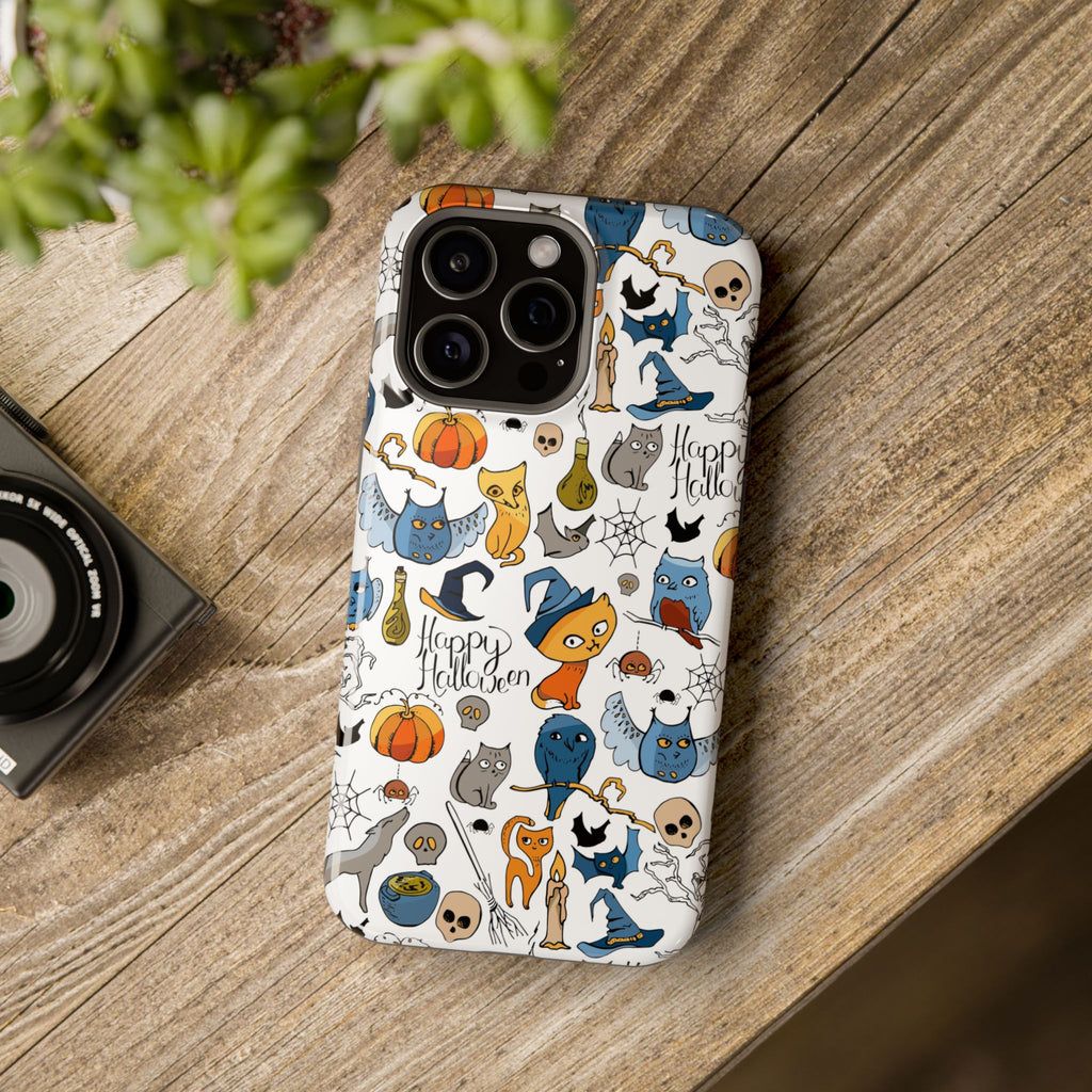 Halloween Cats & Pumpkins Magnetic Impact-Resistant Phone Case