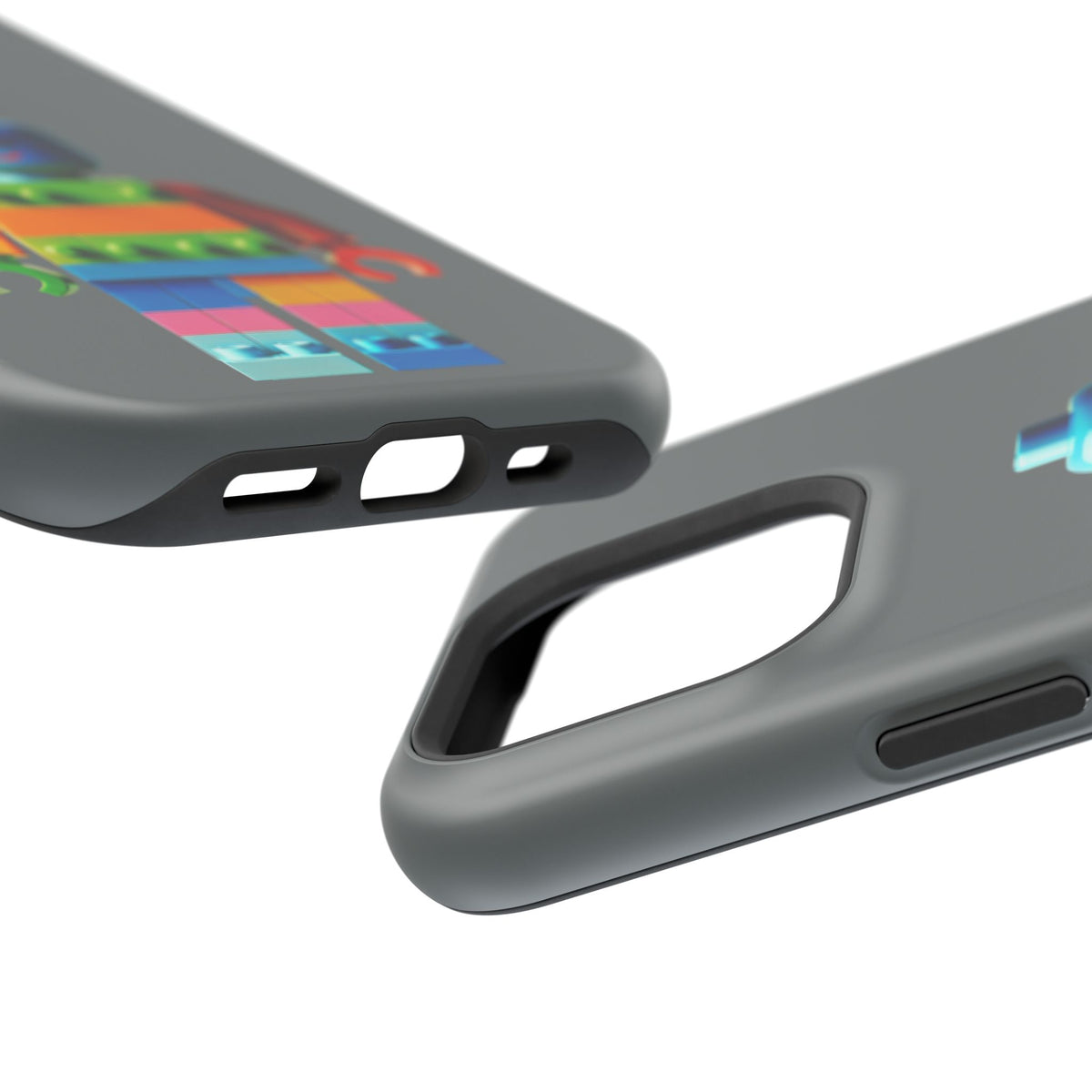 Rainbow Brick Minifigure Impact-Resistant Phone Case