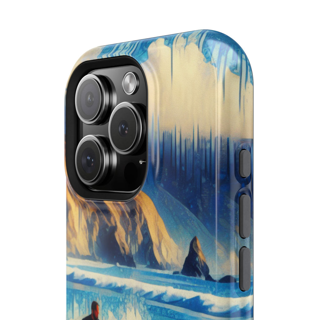 Surfer Wave Impact Phone Case – Vibrant Ocean Art Protective Cover