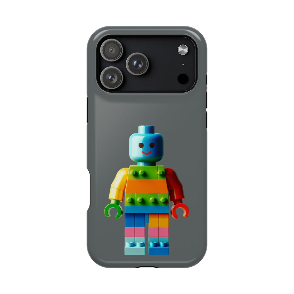 Rainbow Brick Minifigure Impact-Resistant Phone Case