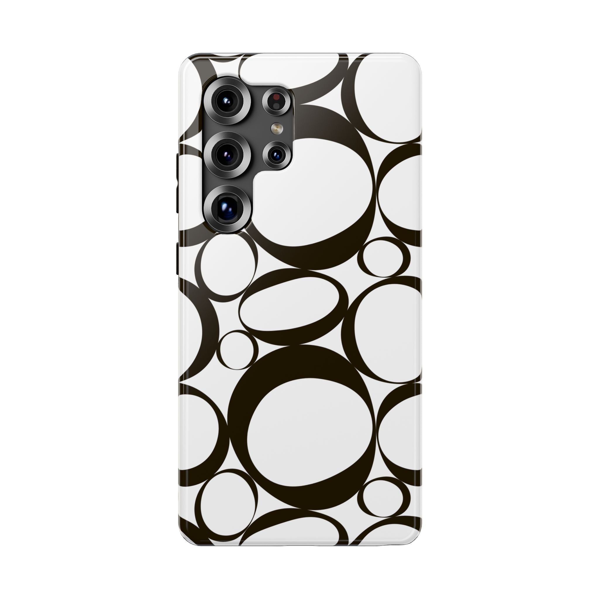 Black & White Impact-Resistant Phone Case - Durable