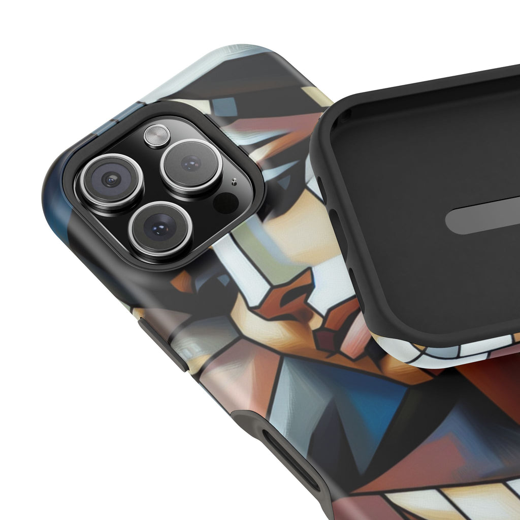Impact-Resistant Phone Case — Modern Geometric Portrait Design