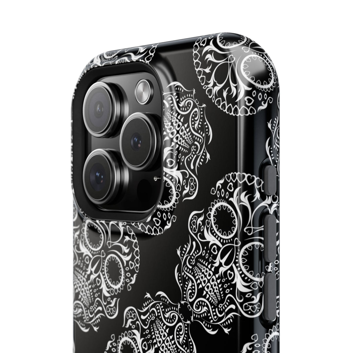 Skull Pattern Black & White Gothic Tough Cases for iPhone