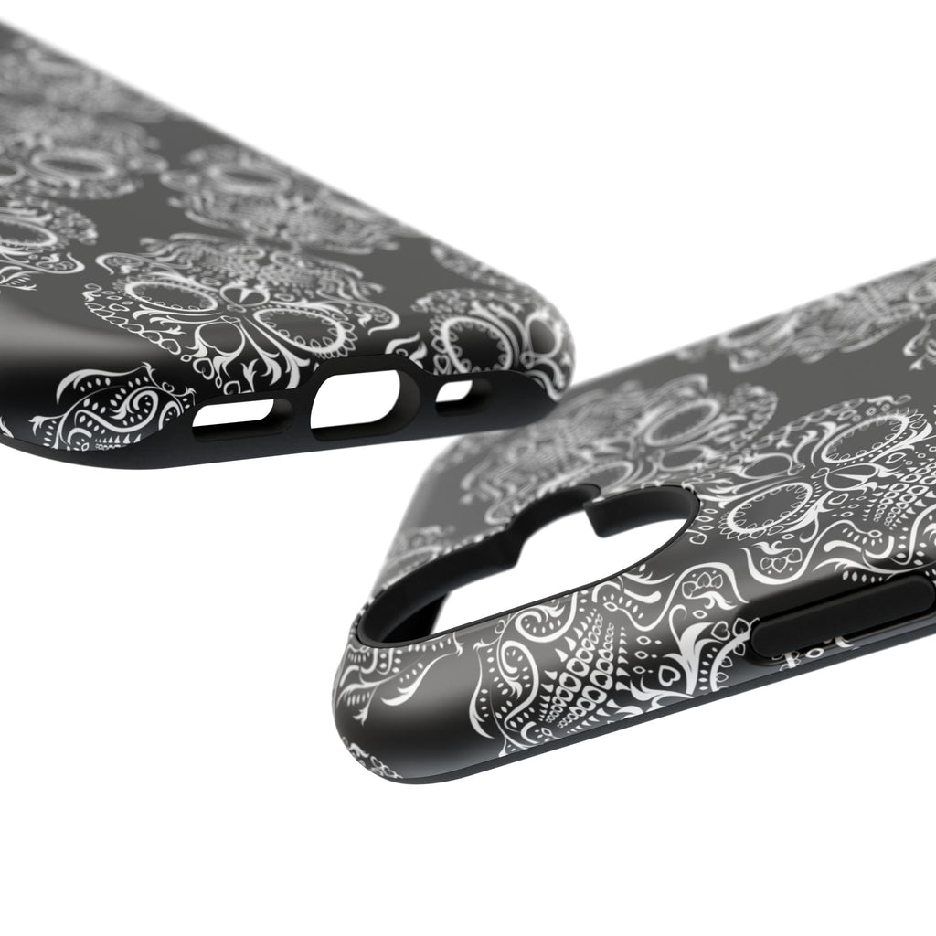Skull Pattern Black & White Gothic Tough Cases for iPhone