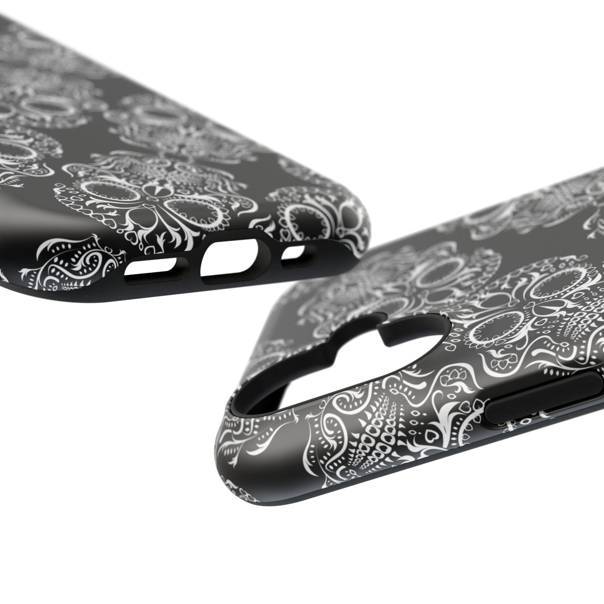 Skull Pattern Black & White Gothic Tough Cases for iPhone