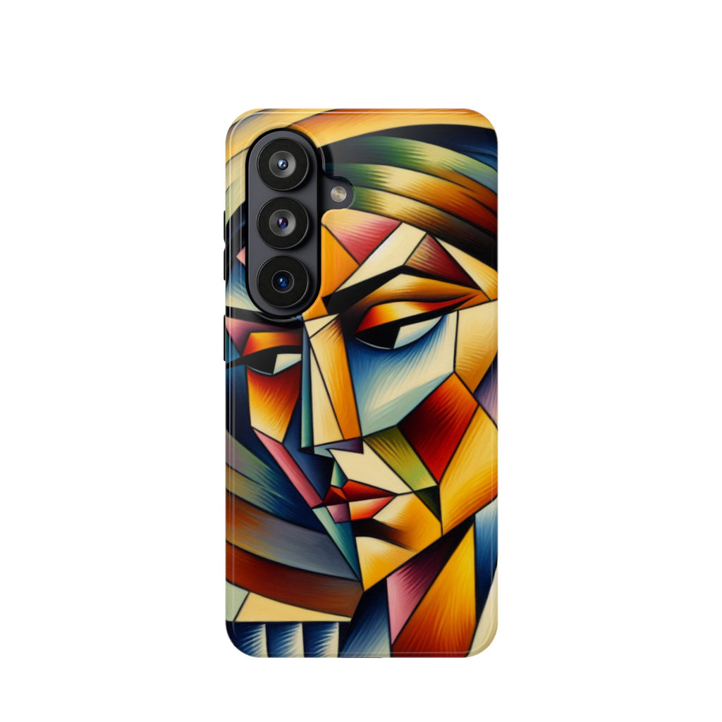 Abstract Cubist Face Phone Case — Impact‑Resistant Artistic iPhone Cover