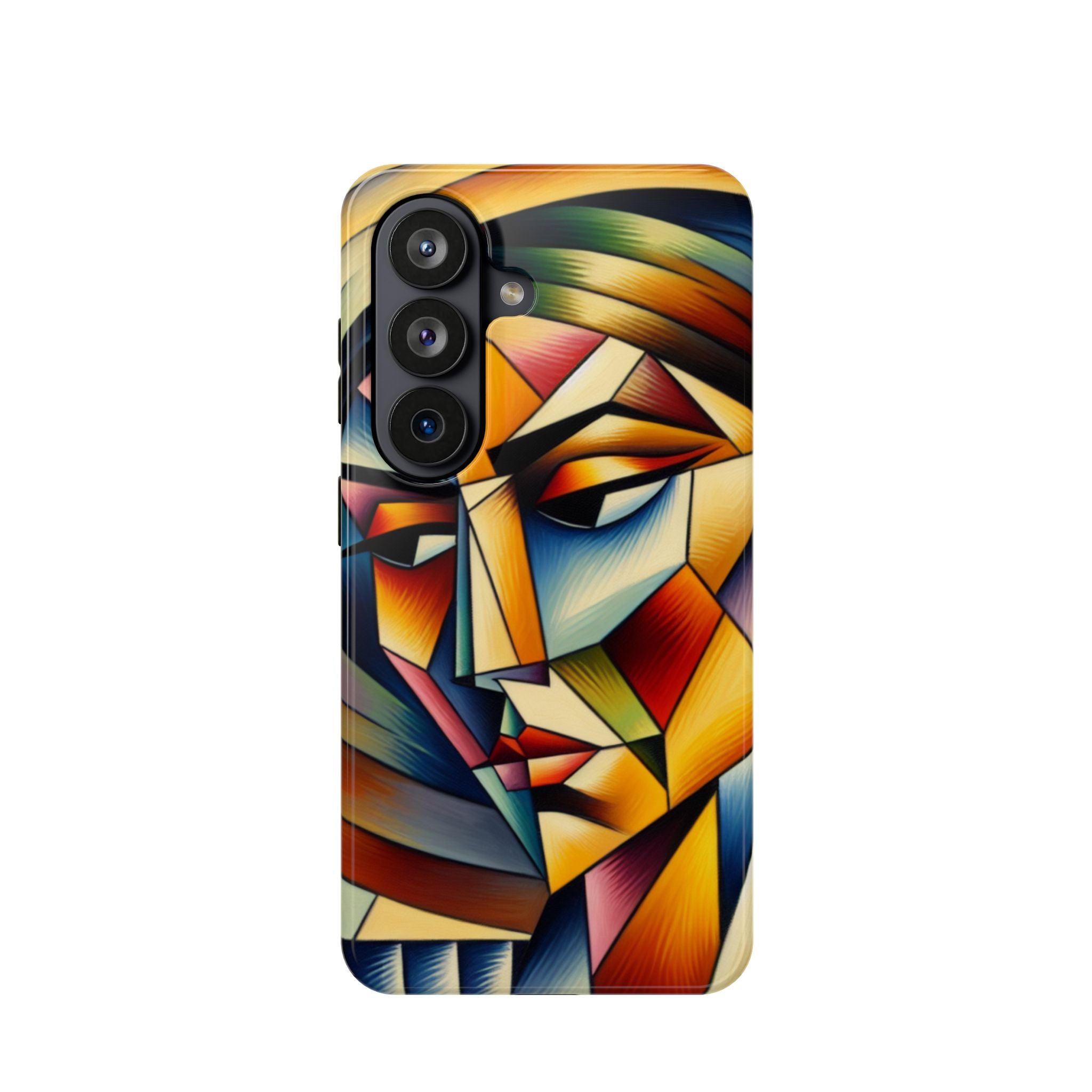 Abstract Cubist Face Phone Case — Impact‑Resistant Artistic iPhone Cover