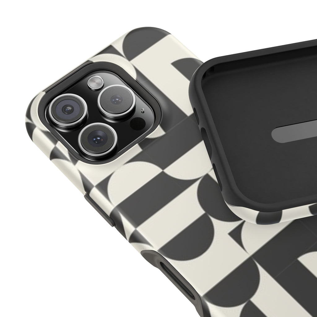 Black and White Design Impact-Resistant Case