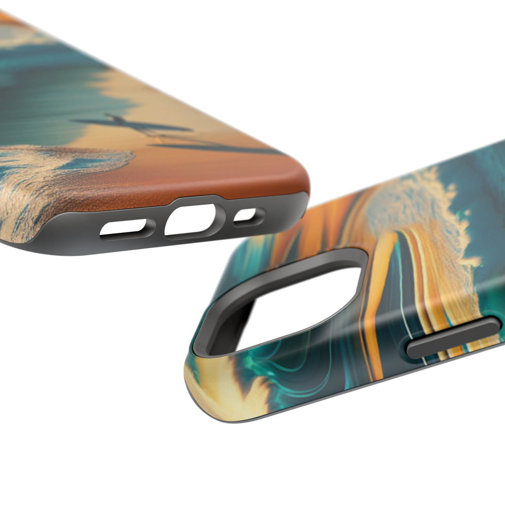 Impact Resistant Phone Case, Surf Wave Beach Lovers, Ocean Waves Design