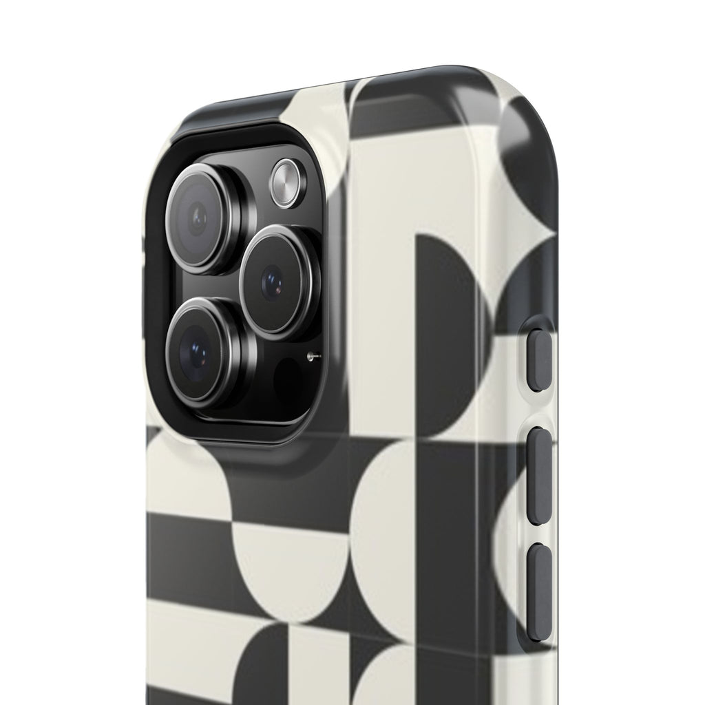 Black and White Design Impact-Resistant Case