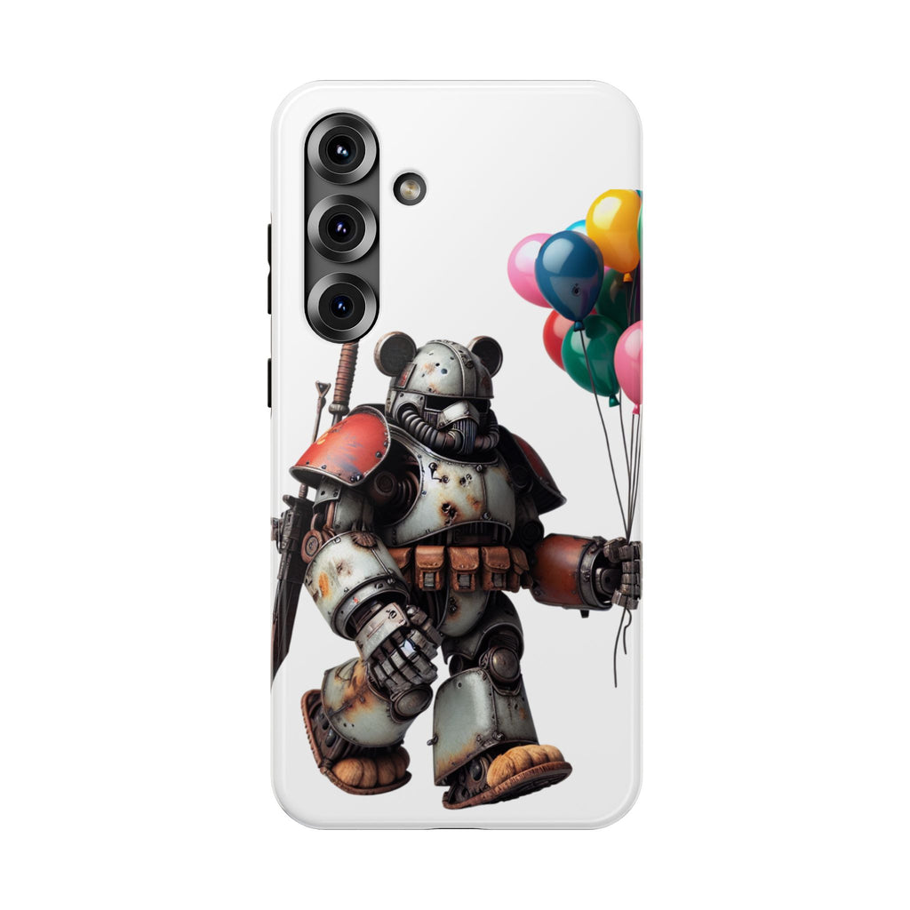 Armored Bear with Balloons Impact-Resistant Galaxy Cute Phone Cases