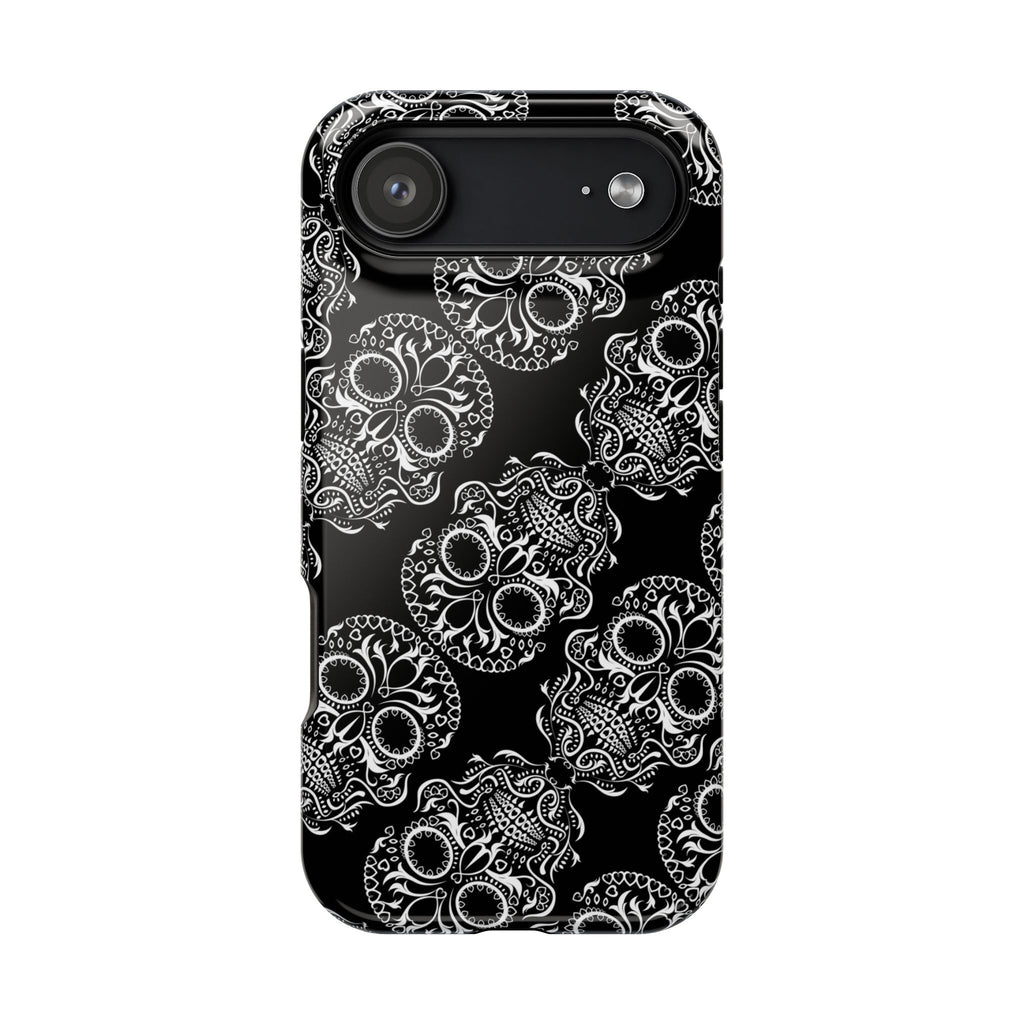 Skull Pattern Black & White Gothic Tough Cases for iPhone