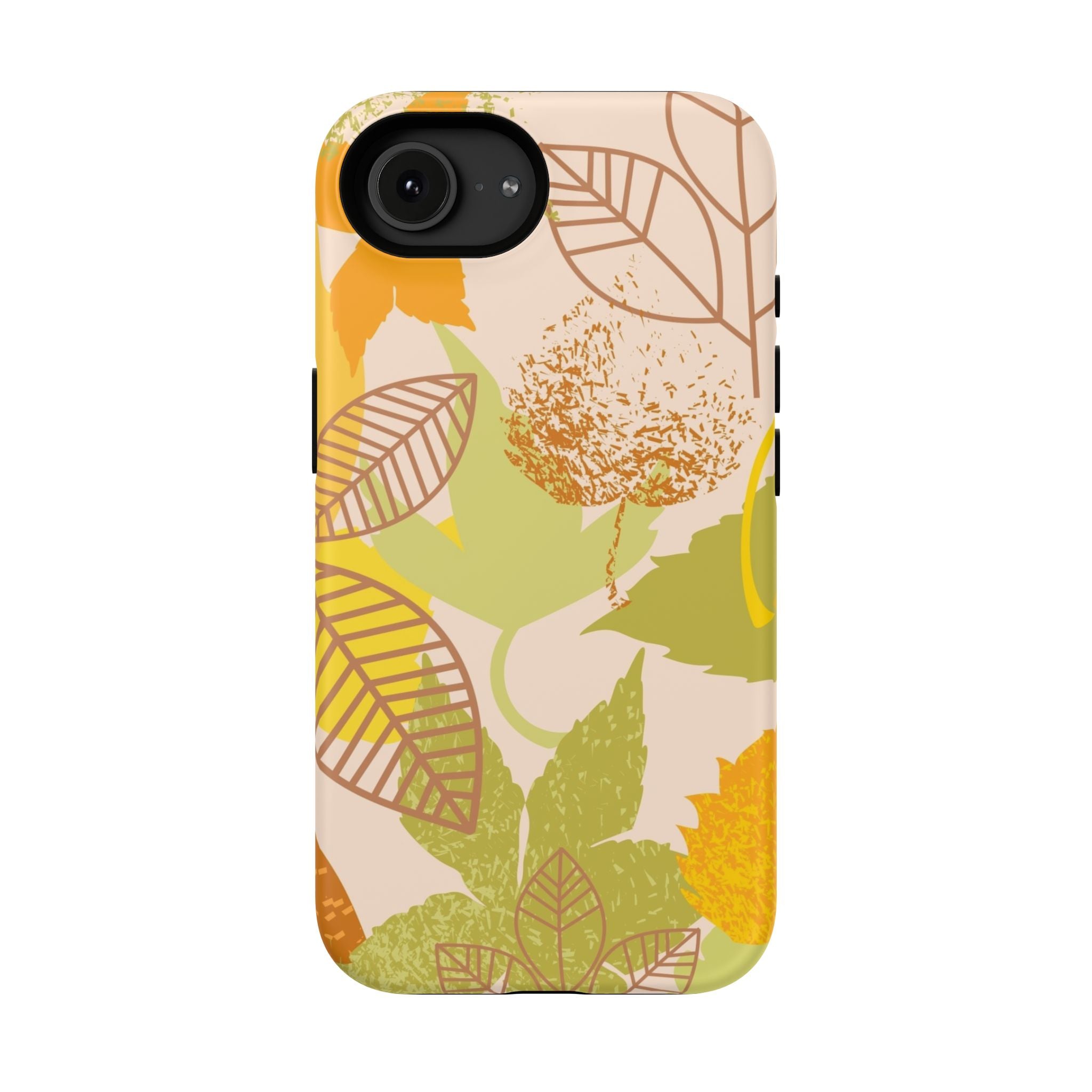 Chic Leaf Print Phone Case