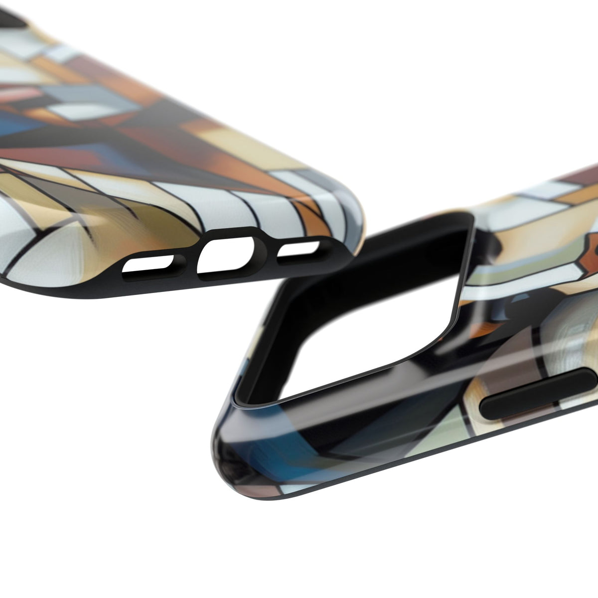 Impact-Resistant Phone Case — Modern Geometric Portrait Design