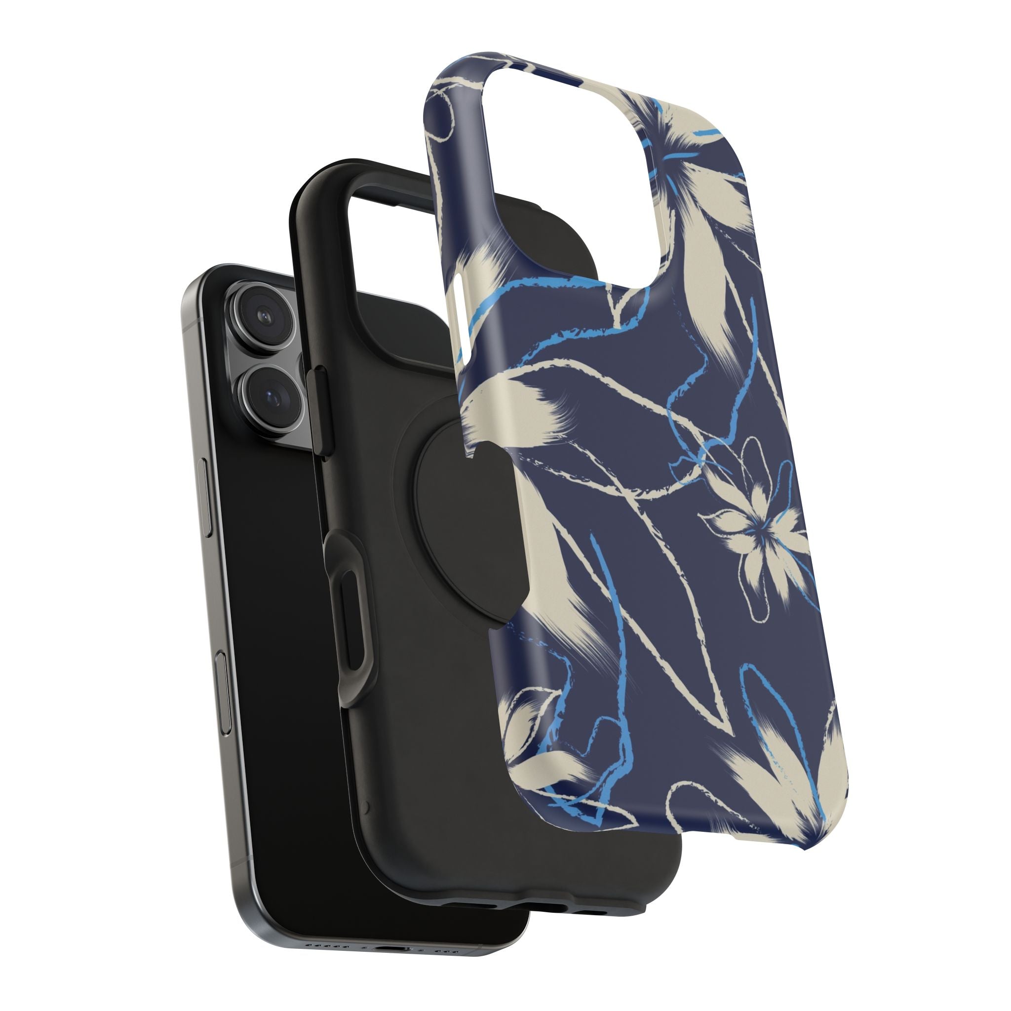 Floral Impact-Resistant Phone Case, Durable