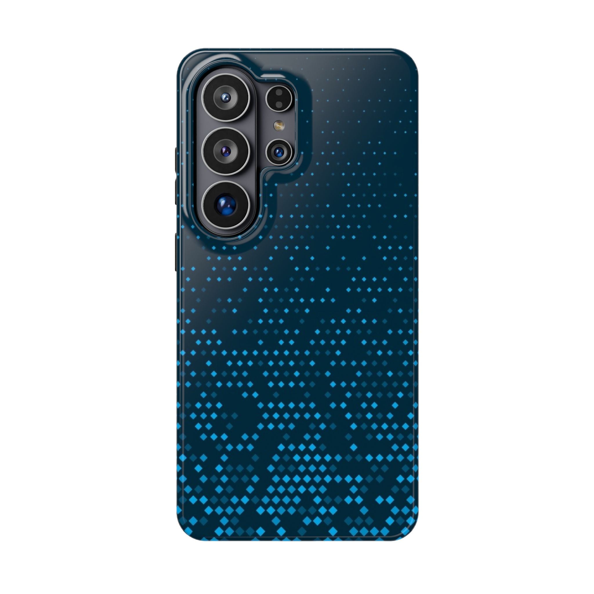 Blue Geometric Impact Resistant Phone Case