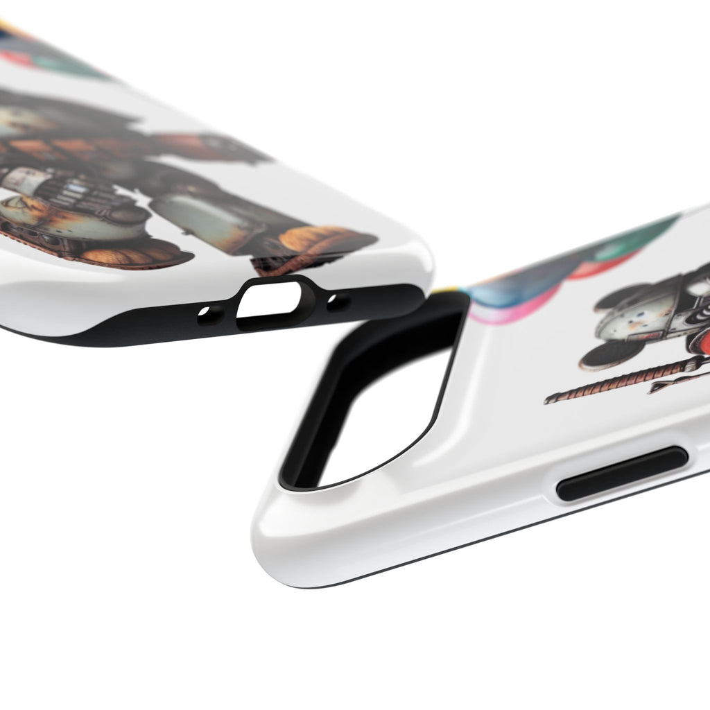 Armored Bear with Balloons Impact-Resistant Galaxy Cute Phone Cases