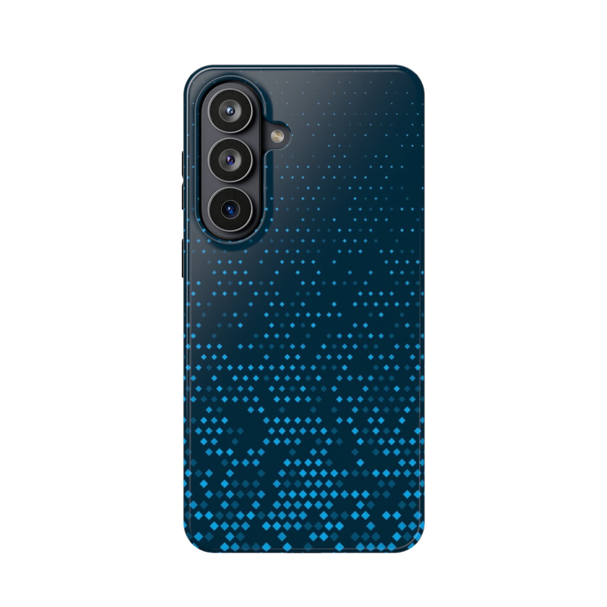 Blue Geometric Impact Resistant Phone Case
