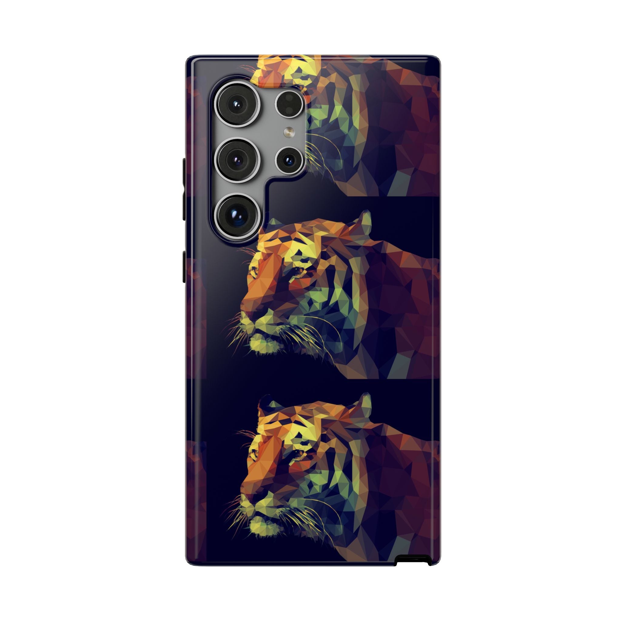 Colorful Tiger Phone Case, Impact-Resistant