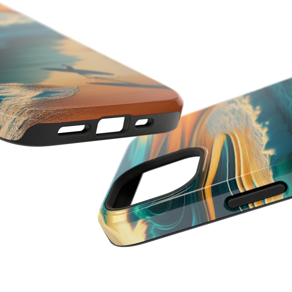 Impact Resistant Phone Case, Surf Wave Beach Lovers, Ocean Waves Design