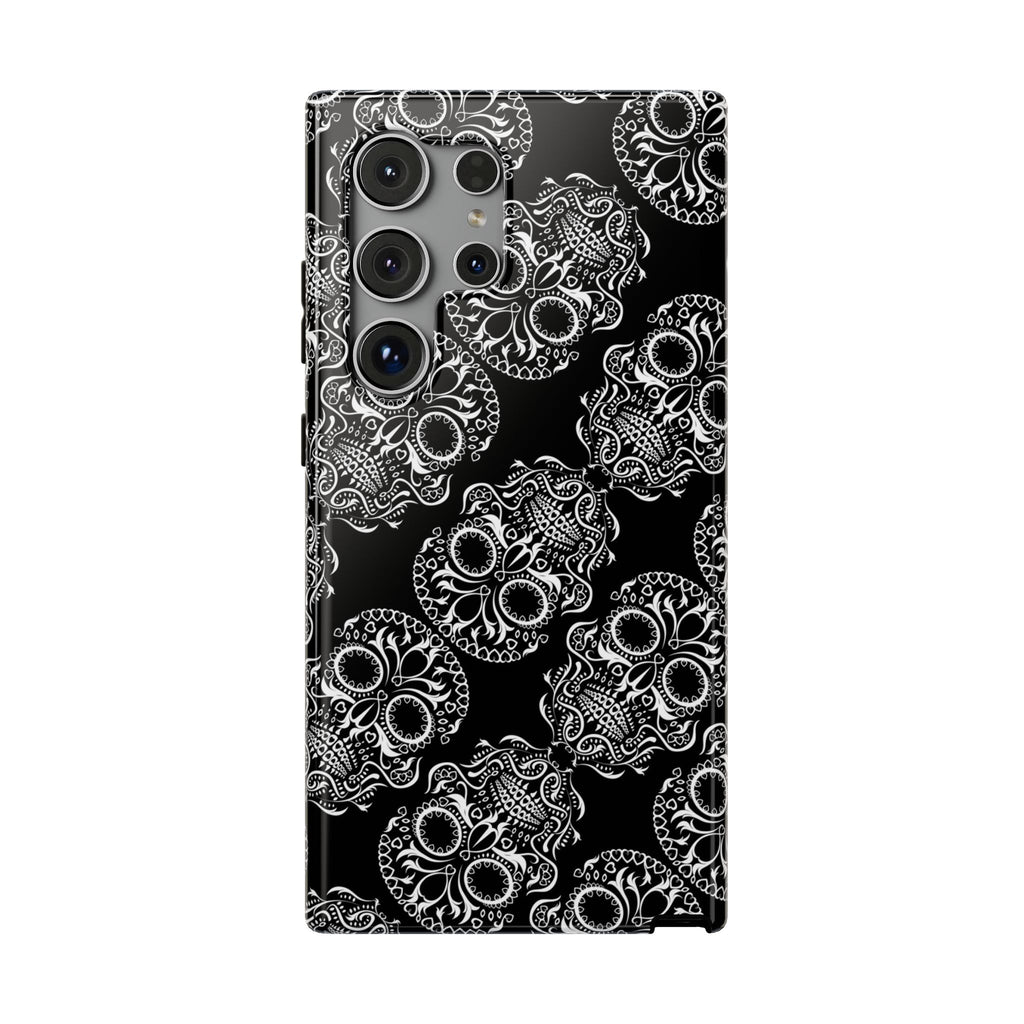 Skull Pattern Black & White Gothic Tough Cases for iPhone