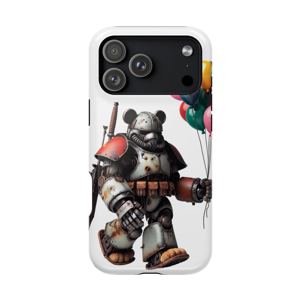 Armored Bear with Balloons Impact-Resistant Galaxy Cute Phone Cases