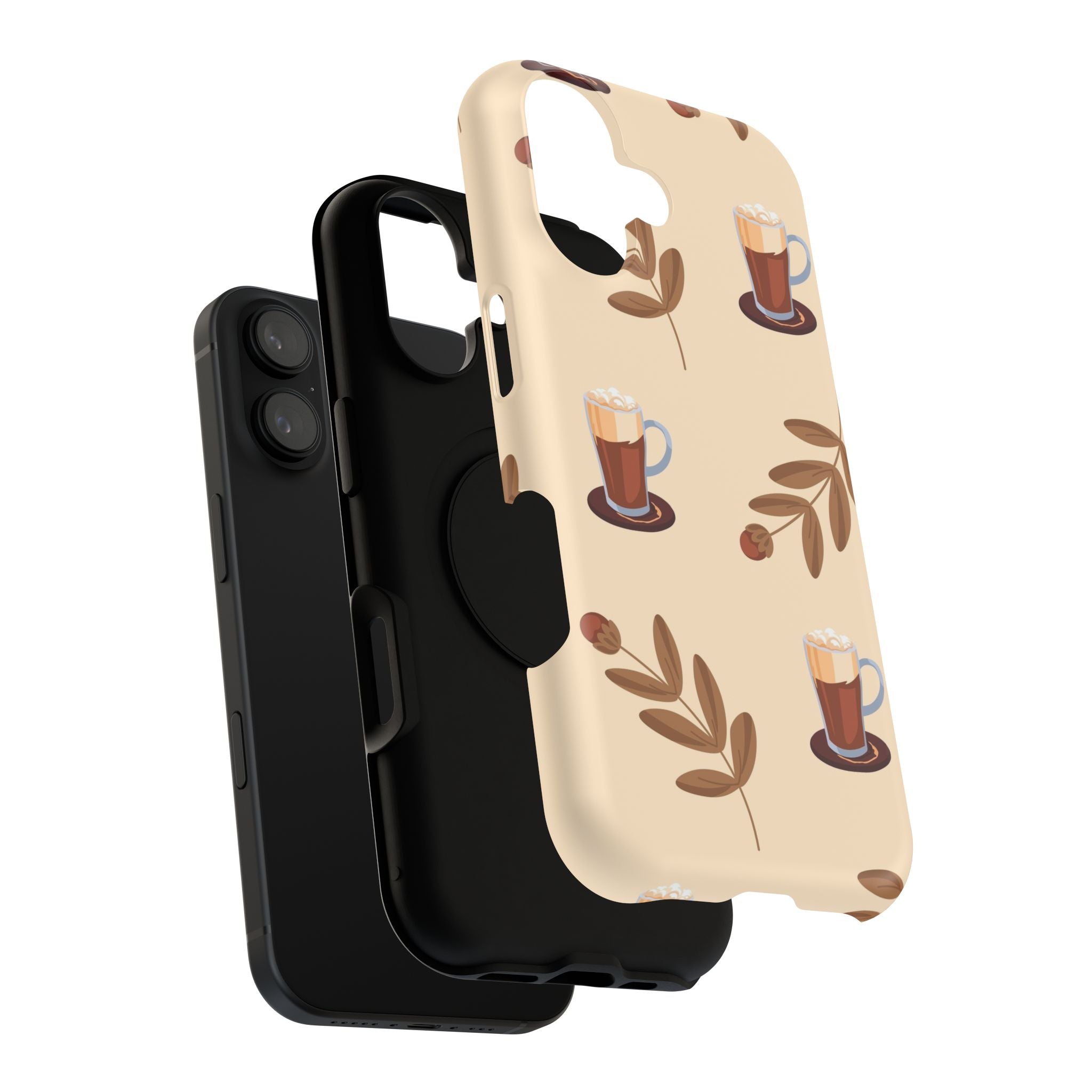 Stylish Coffee Phone Case, Impact-Resistant