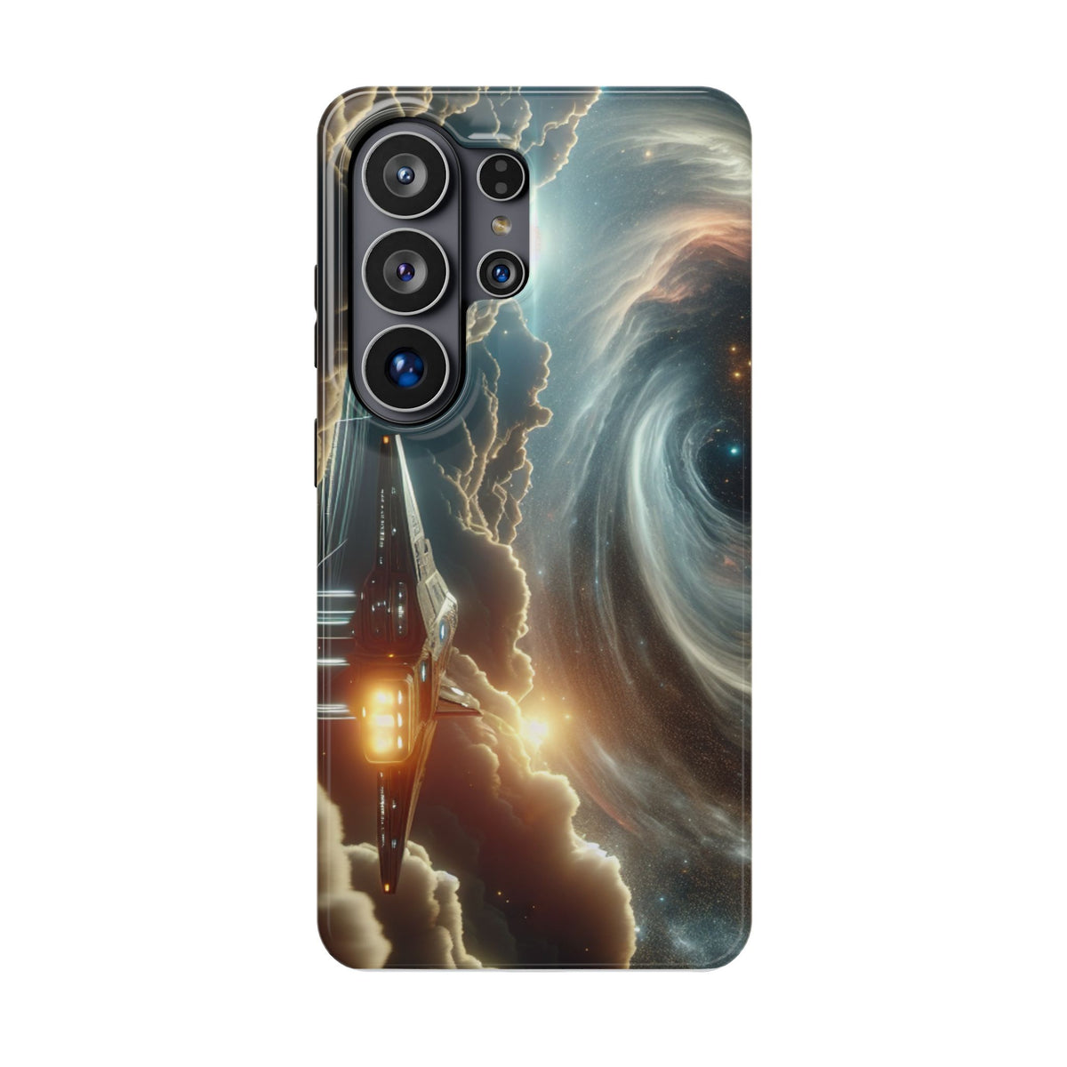 Spacecraft Vortex Phone Case — Impact-Resistant Sci‑Fi iPhone Cover