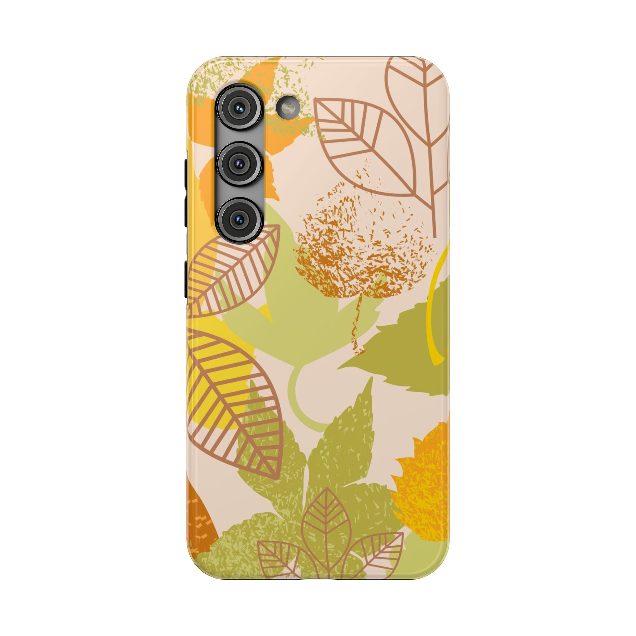 Chic Leaf Print Phone Case