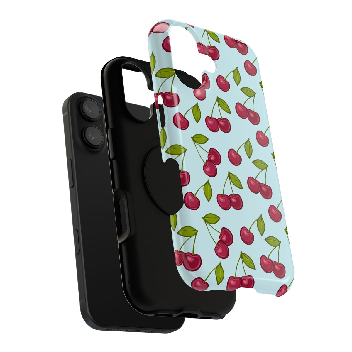 Vintage Cherry Shockproof Phone Cases for Newest iPhone & Galaxy