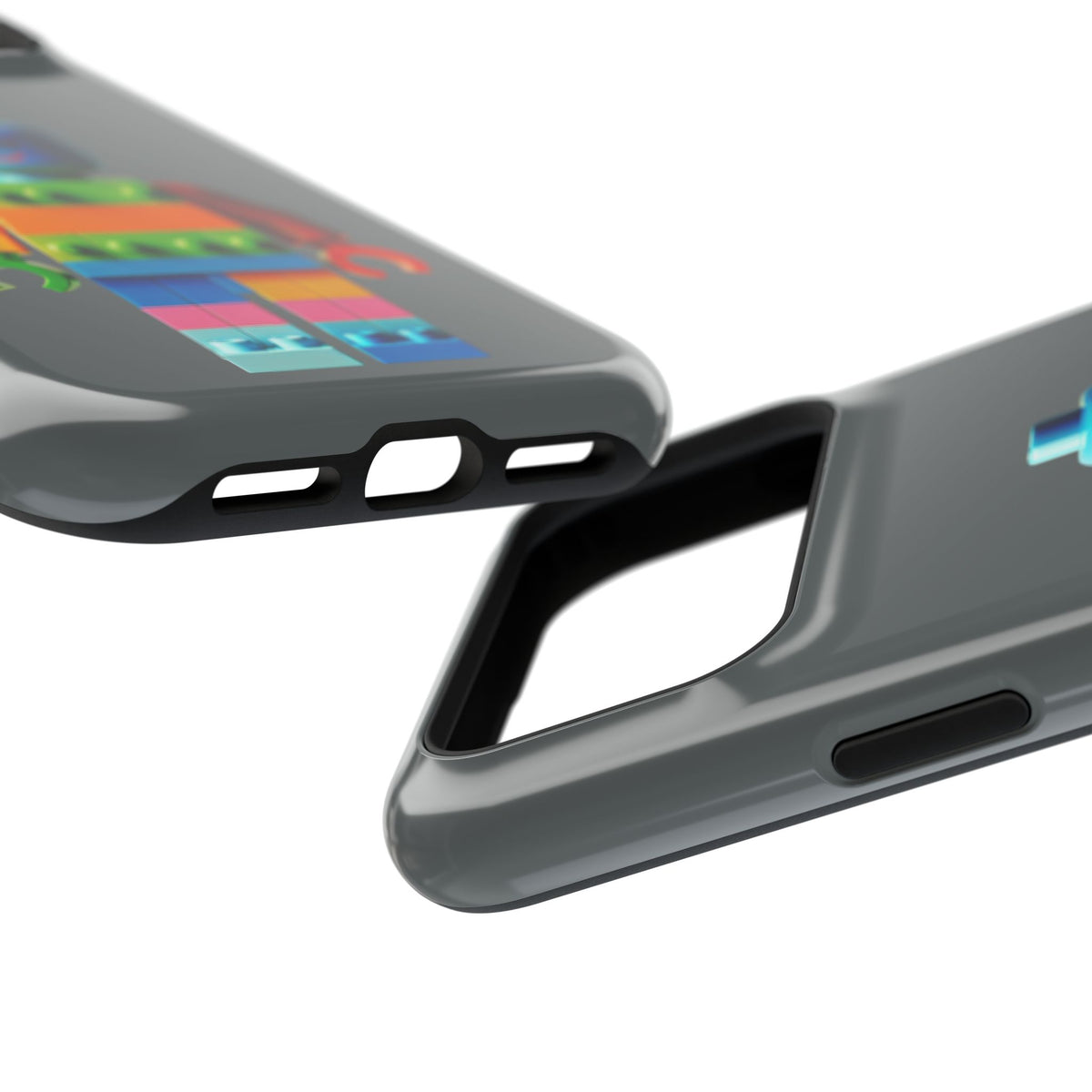 Rainbow Brick Minifigure Impact-Resistant Phone Case