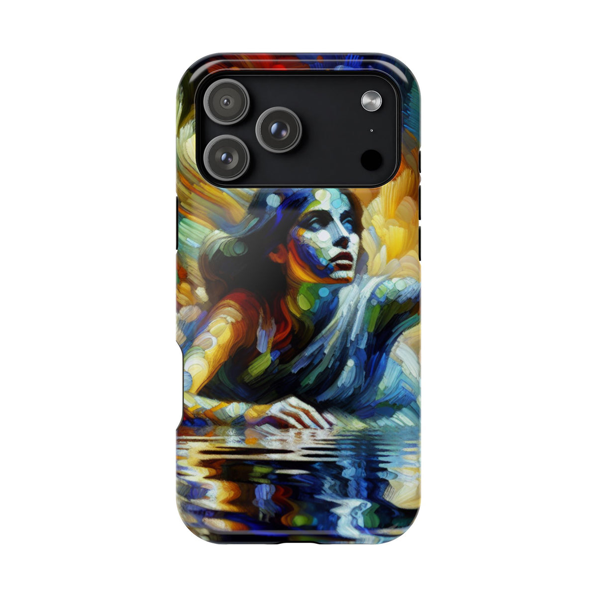 Impact-Resistant Phone Case — Colorful Surreal Mermaid Art