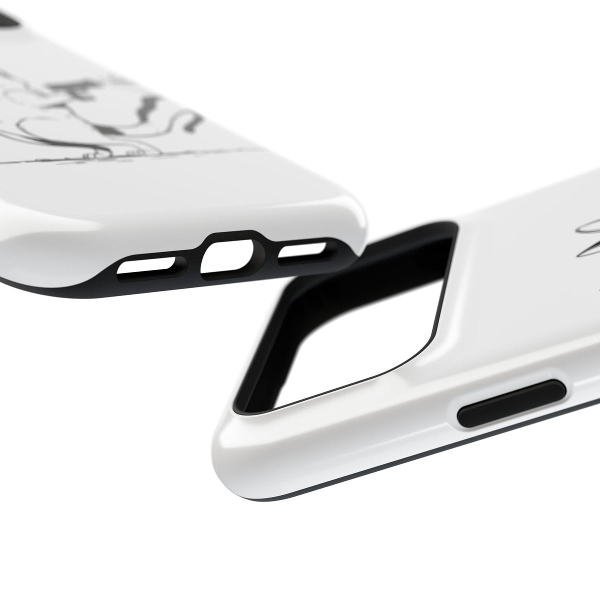 Cat Shooting 'Pew Pew' Phone Case — Impact-Resistant iPhone Cover