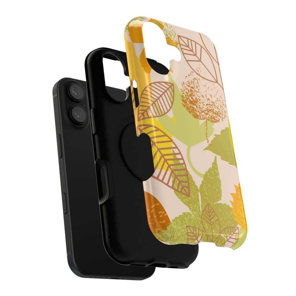 Chic Leaf Print Phone Case