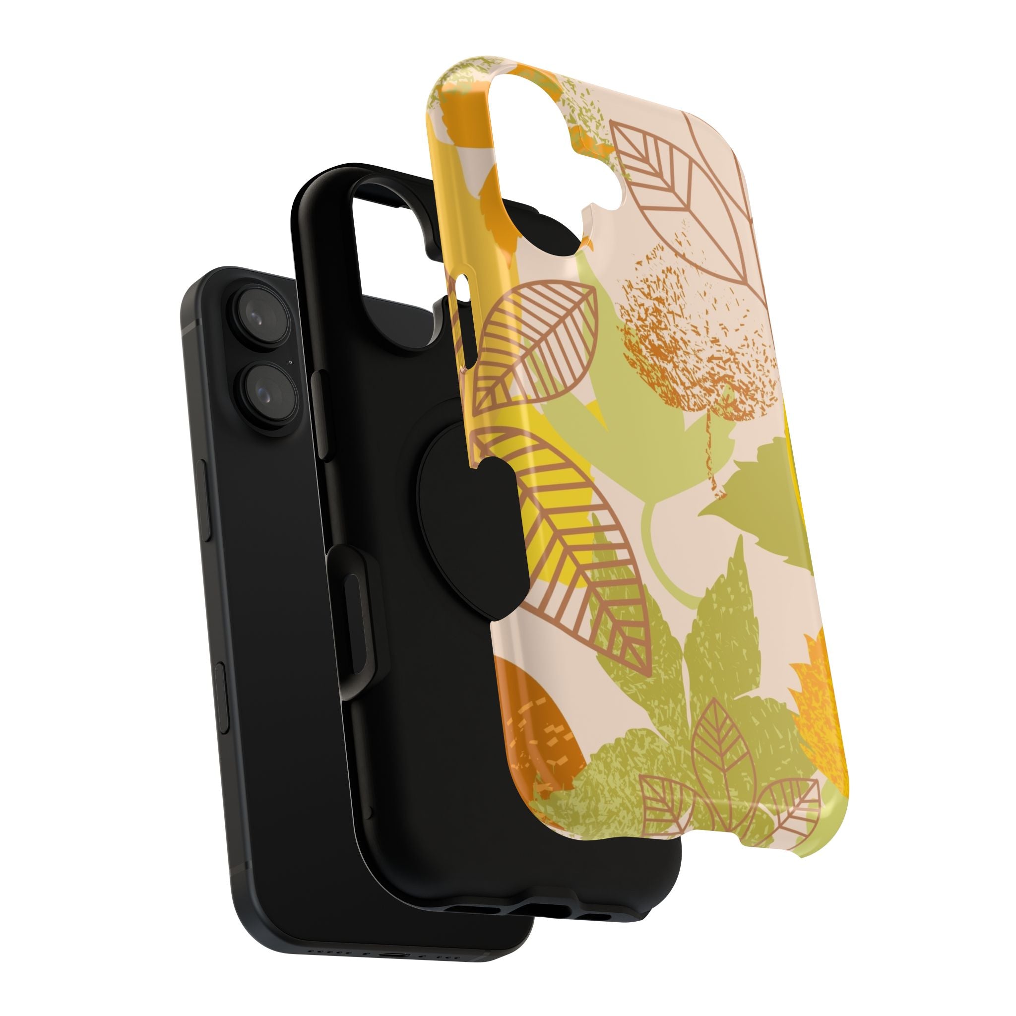 Chic Leaf Print Phone Case