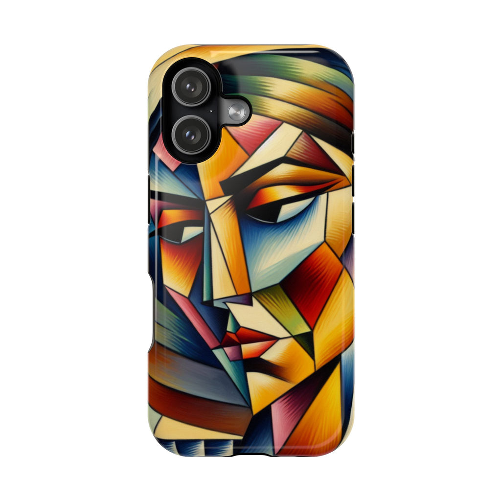 Abstract Cubist Face Phone Case — Impact‑Resistant Artistic iPhone Cover
