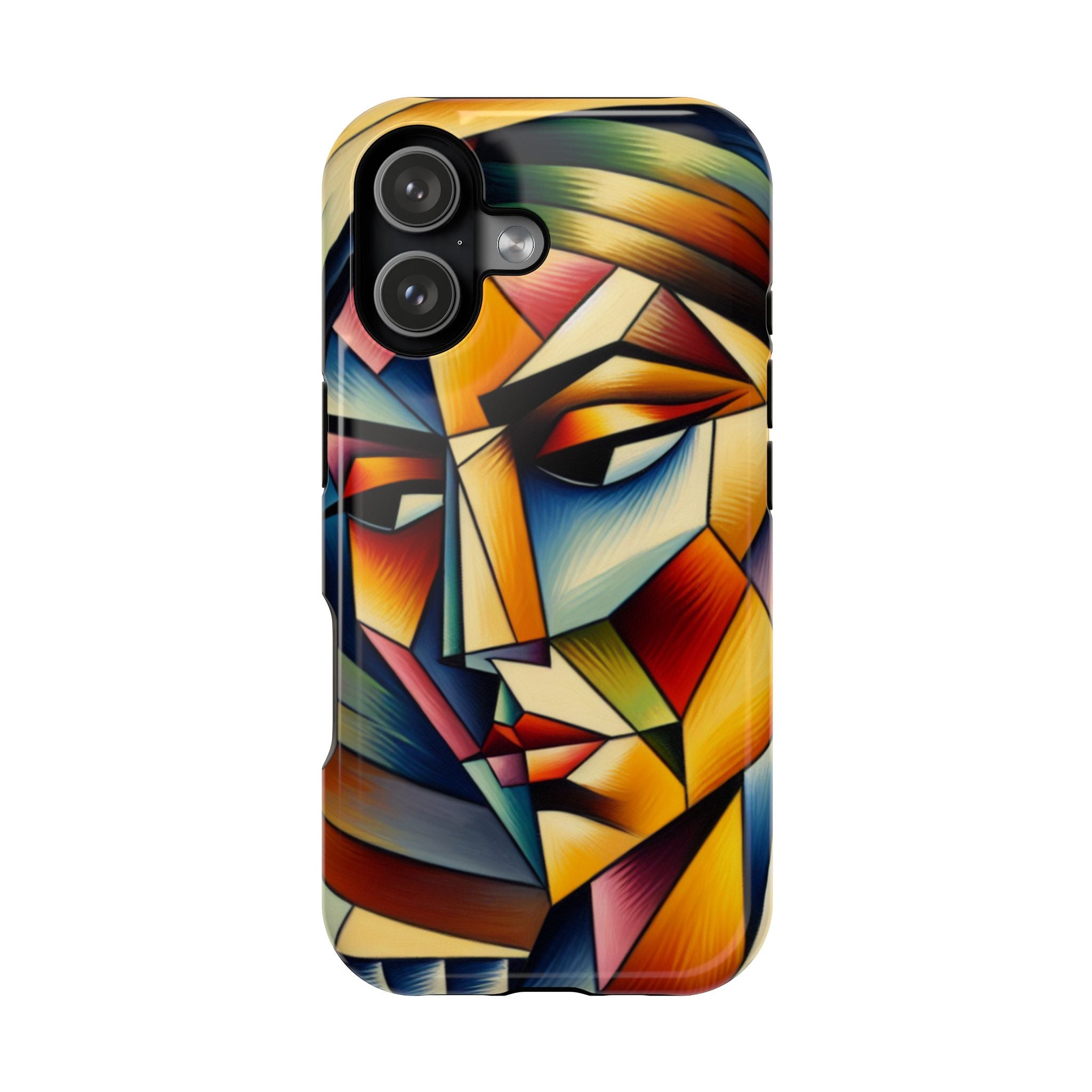 Abstract Cubist Face Phone Case — Impact‑Resistant Artistic iPhone Cover