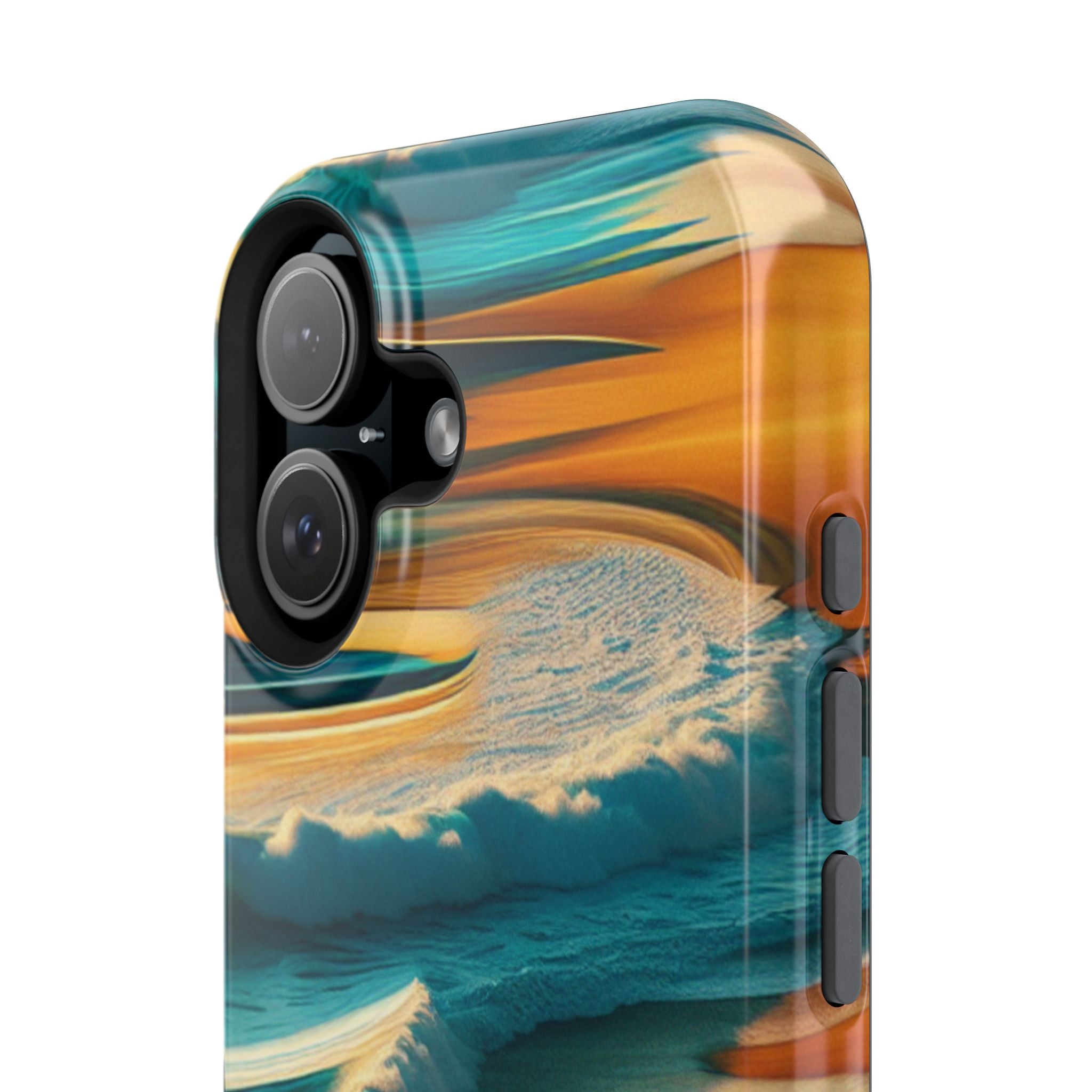Impact Resistant Phone Case, Surf Wave Beach Lovers, Ocean Waves Design